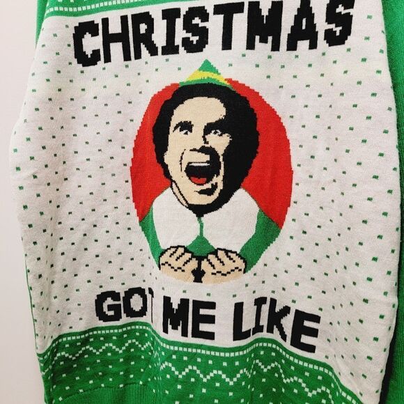ELF Got Me Like Ugly Christmas Long Sleeve Sweater Size XL Buddy Elf Movie - Picture 5 of 6